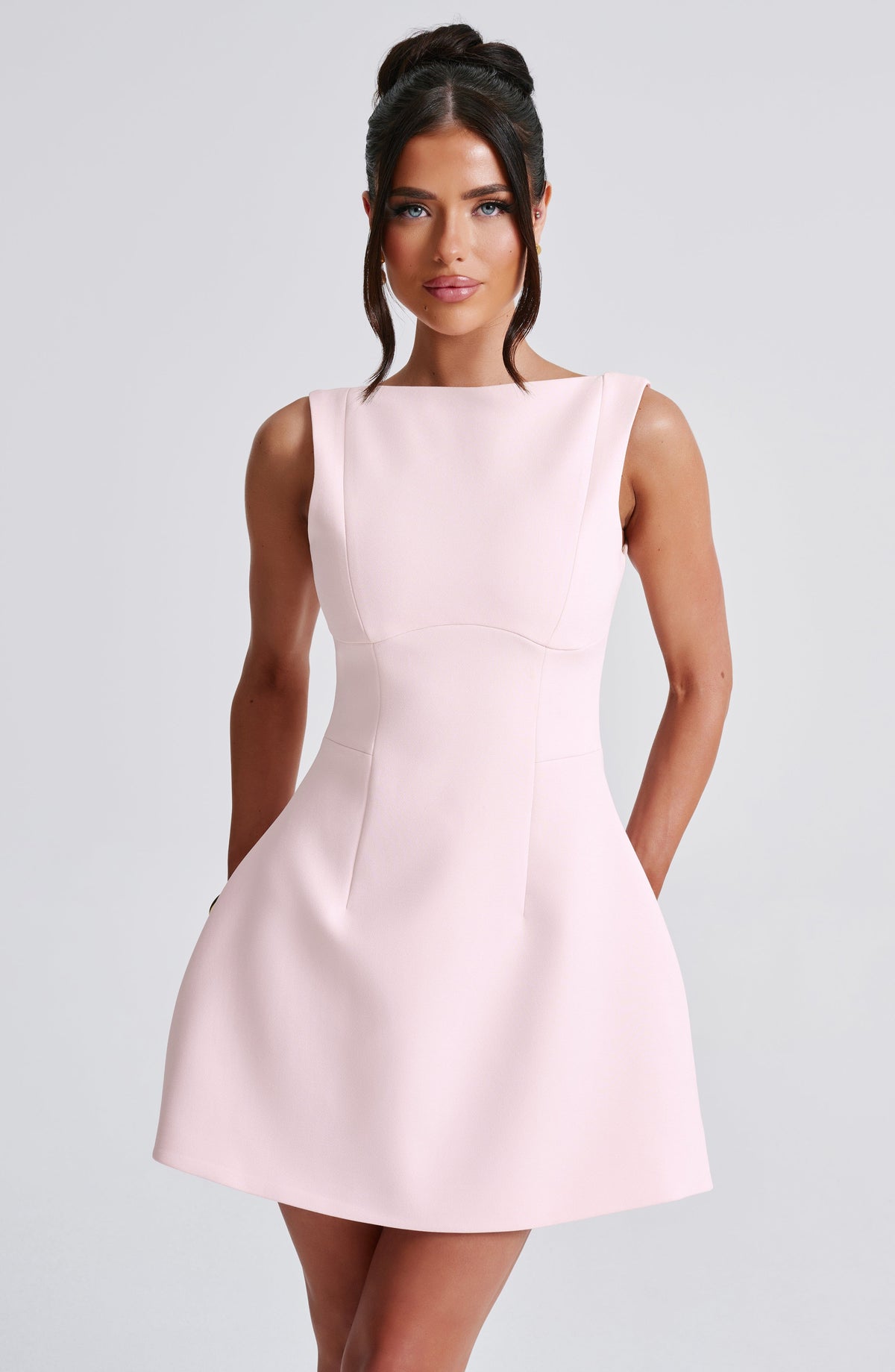 Alana - Robe Mini Rose Poudré