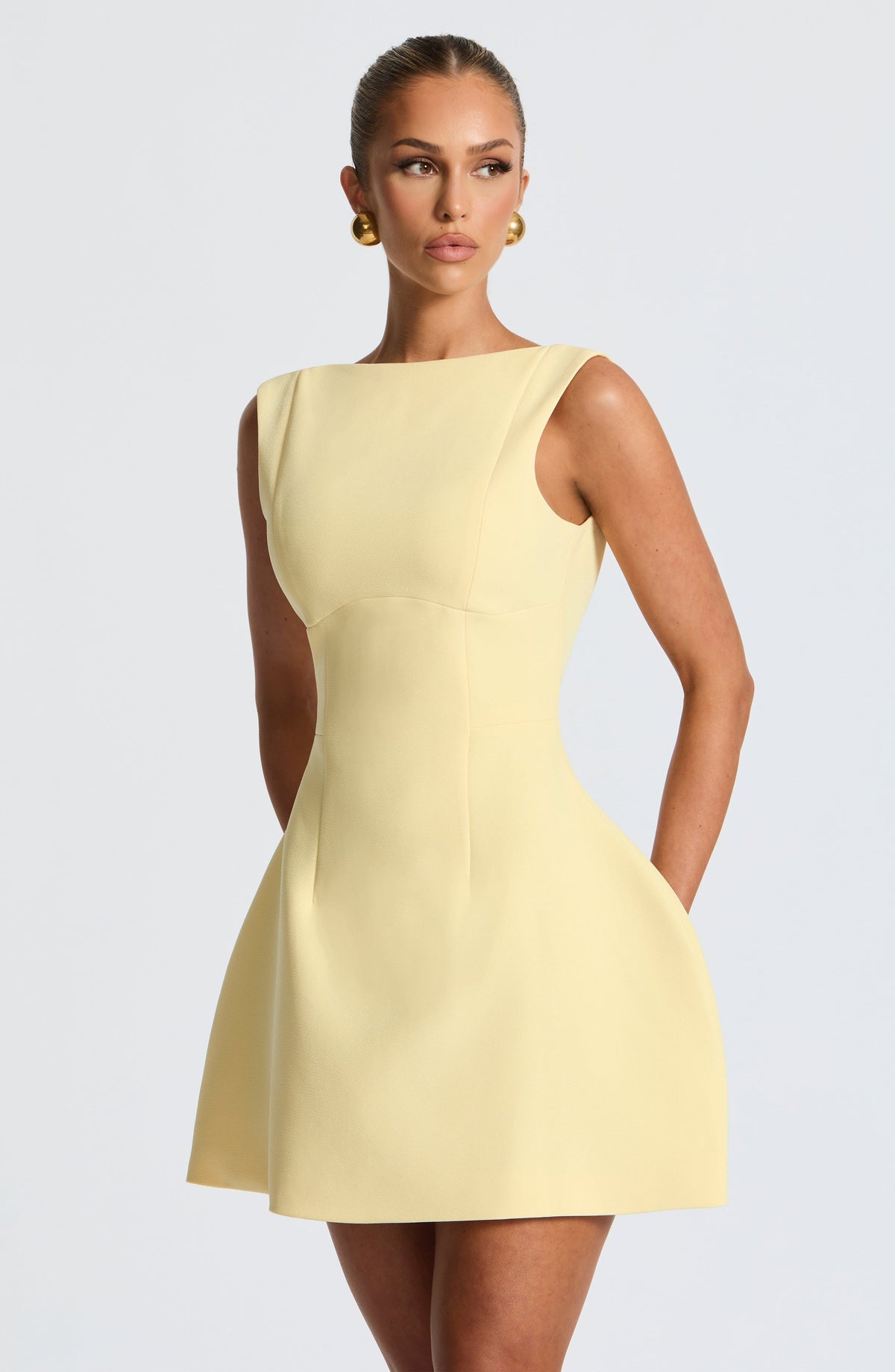 Alana – Robe Mini Citron Éclatant