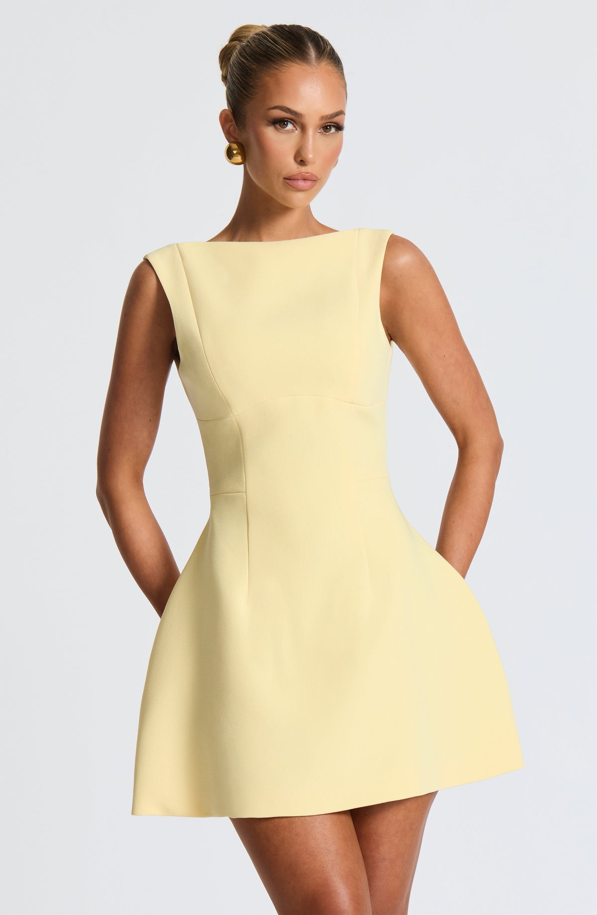 Alana – Robe Mini Citron Éclatant