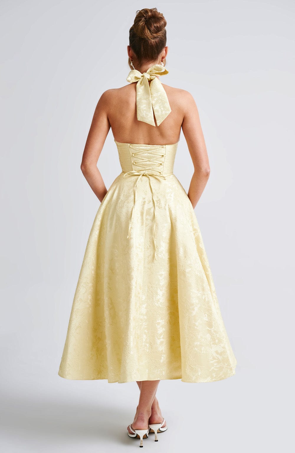 Effie – Robe Midi Jaune Citron
