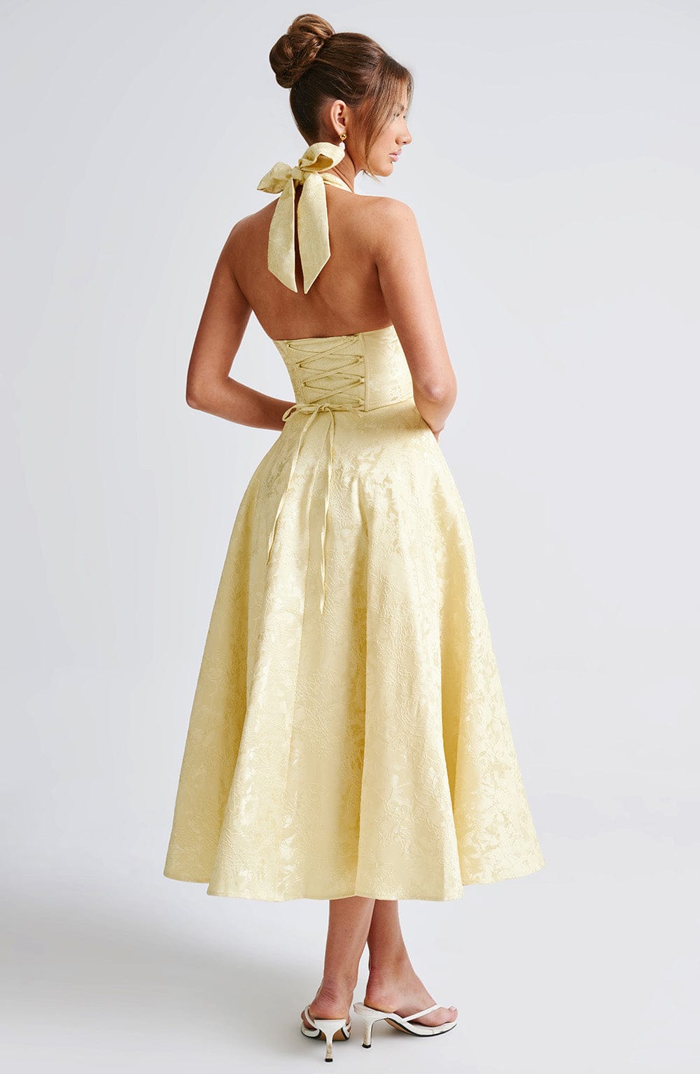 Effie – Robe Midi Jaune Citron