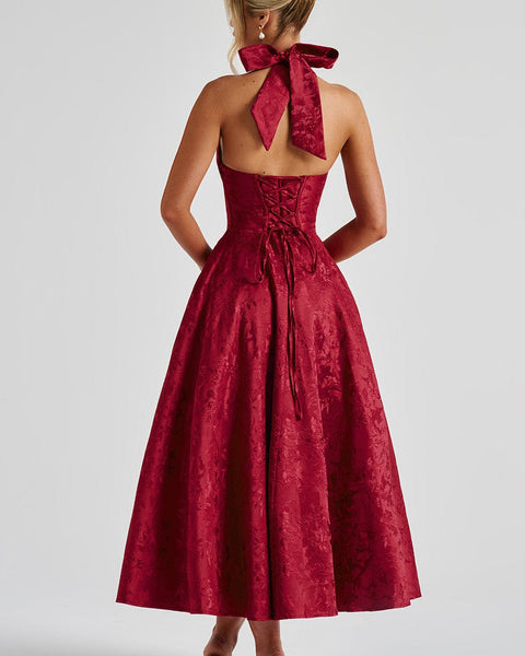 Effie – Robe Midi Rouge