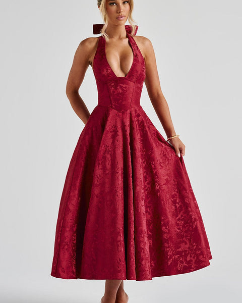 Effie – Robe Midi Rouge