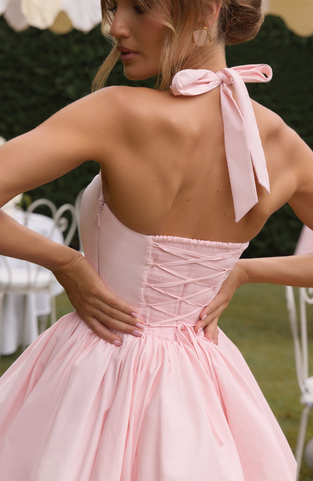 Maricia – Robe Mini Rose Poudré